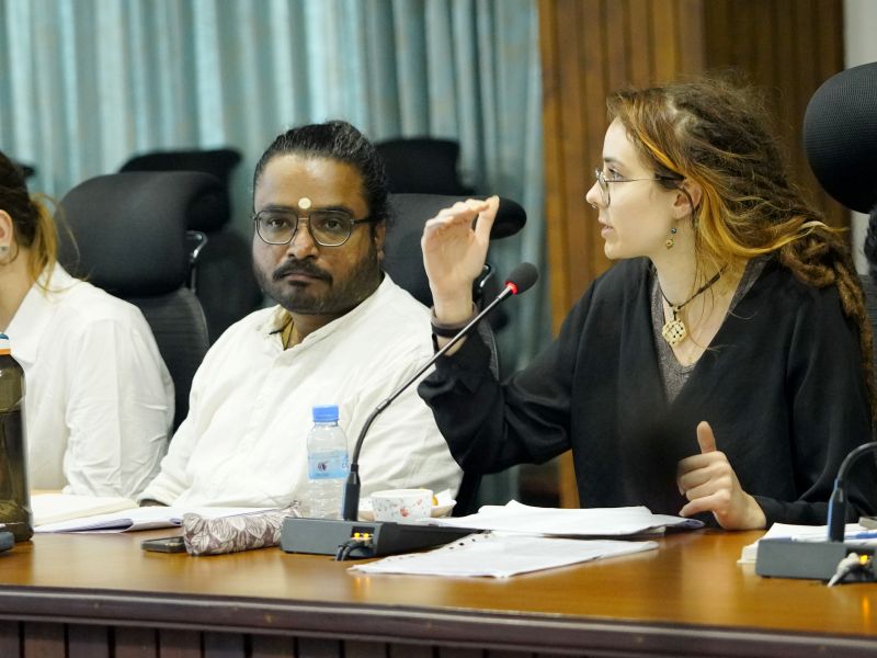 Anna Vrkoslavová při debatě